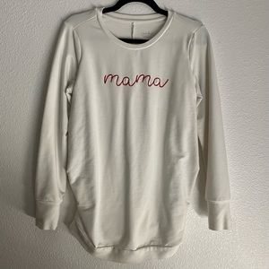 Isabel Maternity White Sweatshirt